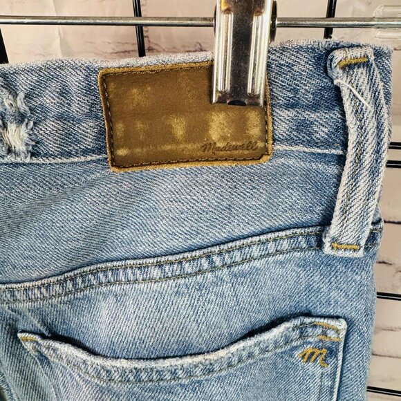 Madewell The Mom Jean | Size 25 | Light Wash Distressed Denim - Picture 7 of 12